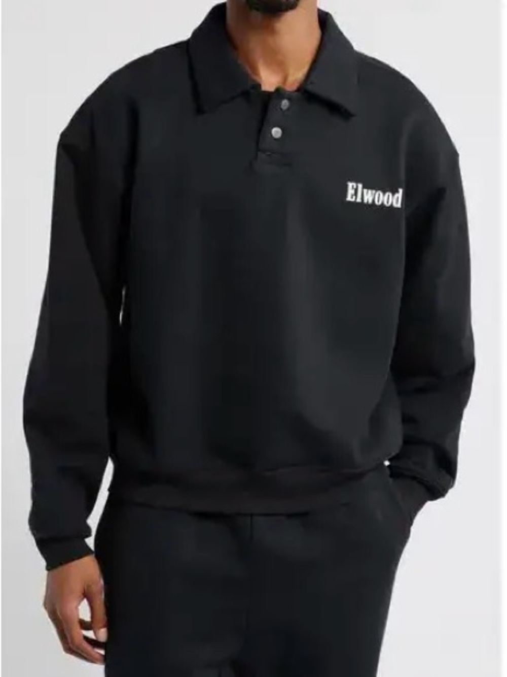 Elwood Men's Black Polo Sweatshirt
